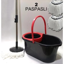 Empressco Extra 1 Adet Microfiber Püskül Hediyeli 360° Dönerli Mop Lodos Temizlik Kova Seti Sık-Sil-Yıka-Arıt