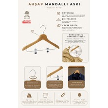 Nyn Ahşap M002-ÇM Mandallı 38CM Etek, Askısı 2ADET