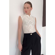Very Moda Kolsuz Dantel Bluz I D2997