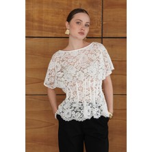 Very Moda Beli Gipeli Brode Bluz | D2966