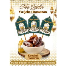 Empressco Ramazan Ayı Temalı Özel Gün Davet Sofraları Için Cupcake Ikram ve Sunum Süslemeleri 9 Adet