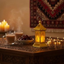 Empressco #ramazanayı Ramazan Temalı Altıgen Gold Dekoratif Osmanlı Islami Mimari Işık Kubbe LED Lamba