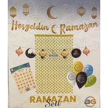 Empressco Hoşgeldin Ramazan Kutulu Süsleme Seti Ramazan Ayı Ramazan Bayramı Balonlu Dekorasyon Seti