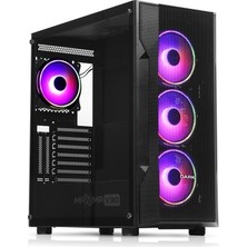 Argb Fanlı Bilgisayar Kasası, Temperli Cam ve USB 3.0 Bağlantılar ile