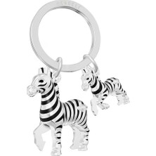 Metalmorphose Zebra Anahtarlık MTM424-01 - Gümüşsiyah