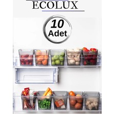 Empressco 10 Adet Füme Buzdolabı Kapak Içi Düzenleyici -Buzdolabı Içi Düzenleyici ve Banyo Organizeri