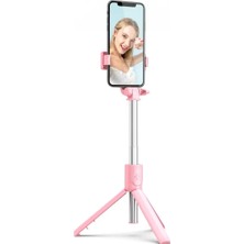 Empressco Mini Tripod Bluetooth Kumandalı Kablosuz Selfie Çubuğu Pembe Katlanabilir
