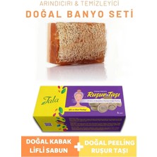 Tala Kabak Lifli Sabun & Ruşur Taşı 6 Adet Doğal Banyo Seti Arındırıcı Temizleyici