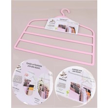 Empressco Çok Katlı Plastik Pantolon-Eşarp Askısı - Pembe
