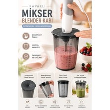 Empressco Kapaklı Mikser Blender Kabı - Sıçratmayan Çırpma Mikser Kabı - Platin Serisi