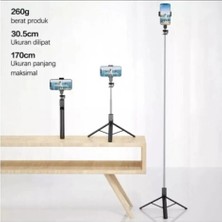 Empressco Gopro Uyumlu, Bluetooth Kumandalı, 170 cm Selfie Çubuğu ve Tripod Telefon Tutacağı