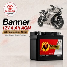 Banner 12 V 4 Ah Motor Aküsü BTX5L-BS - YTX5L-BS