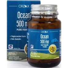 Orzax Ocean 500MG Balık Yağı 60 Kapsül Takviye Edici Gıda Omega 3 İçerikli Türkiye Menşeli