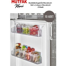 Empressco 10 Adet Mega Boy Buzdolabı Kapak Içi Düzenleyici Organizer - Banyo Düzenleyici, Mini Kutu 750ML