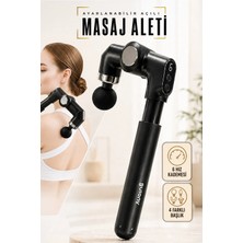 Ayarlanabilir Açılı Masaj Tabancası - Uzatma Kollu 6 Hız Kademeli Kas Tüm Vücut Masaj Aleti