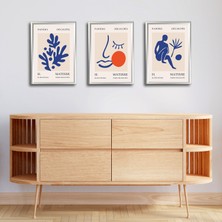 Tilki Dünyası Henri Matisse 3'lü Alüminyum Çerçeveli Poster Seti - Önden Açılır A3 Açılır Kapanır Çerçeve Seti Papiers Découpés