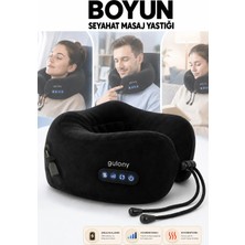 Seyahat Tipi Masaj Yastığı - Taşınabilir Kablosuz Boyun Ovmalı Isıtmalı Titreşimli Masaj Yastığı