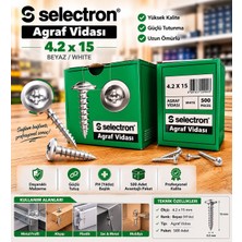 Selectron 4.2X15 Agraf Vidası (500) Adet 1 Paket