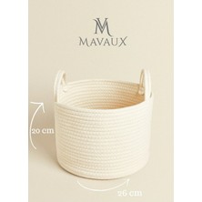 Empressco Çok Amaçlı, 20CM-26CM Küçük Boy, Yanları Saplı, Sepet, Jüt, Hasır, Dokuma Sepet, Düzenleyici