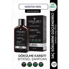 Vagues Keratin Men Erkeklere Özel Kepek Karşıtı, Dökülme Karşıtı Hızlı Uzama Etkili Bitkisel Şampuan 400 ml