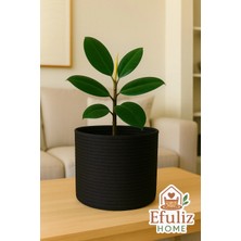Empressco Jüt Hasır Çok Amaçlı Dekoratif Organizer Saksı Sepeti Bahçe Düzenleyici Sepet En 20 Boy 15 cm