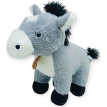 Budi Peluş Hayvanlar Sesli 30 cm At - Gri
