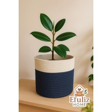 Empressco Jüt Hasır Çok Amaçlı Dekoratif Organizer Saksı Sepeti Bahçe Düzenleyici Sepet En 20 Boy 15 cm