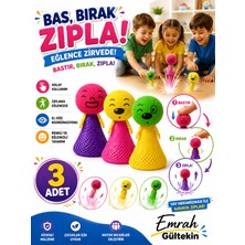 Emrah Gültekin Bas Bırak Zıplayan Oyuncak Bastır Zıpla Eğlenceli Renkli Çocuk Oyuncağı 3 Adet