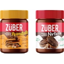 Züber Peanutzilla Kakaolu Yer Fıstığı Kreması 315g + Nutzilla Kakaolu Fındık Kreması 315g