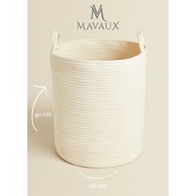 Empressco Çok Amaçlı, 40CM-36CM Büyük Boy, Yanları Saplı, Sepet, Jüt, Hasır, Dokuma Sepet, Düzenleyici