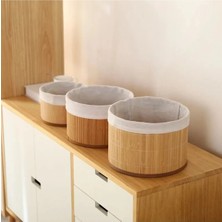 Empressco 3lü Pinterest Stil Bambu Sepet Çok Amaçlı Kullanım Bambu Hasır Sepet