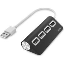 Hama USB Hub, 4 Ports, USB 2.0, 480 Mbit/s, Beyaz