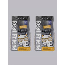 Real Friend Aktif Karbonlu Süper Premium % 100 Doğal Kedi Kumu 10 Lt x 2