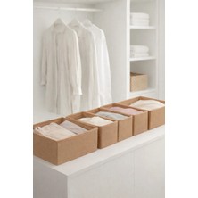 Empressco 6'lı Bej Çekmece Içi Düzenleyici Organizer Set - Çok Amaçlı Dolap Içi Kutu Seti