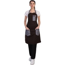 Formteks Barista  Boydan  Çizgili  Kot  Önlük