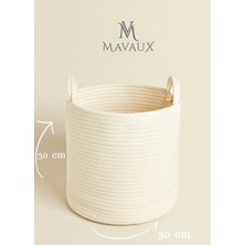 Empressco Çok Amaçlı, 30CM-30CM Orta Boy, Yanları Saplı, Sepet, Jüt, Hasır, Dokuma Sepet, Düzenleyici
