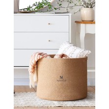 Empressco Çok Amaçlı, 40CM-36CM, Sepet, Jüt, Hasır, Dokuma Sepet, Düzenleyici