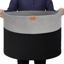Empressco 45X35 Jüt Pamuklu Büyük Boy Sepet, Battaniye, Oyuncak Sepeti