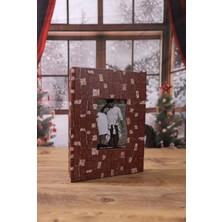 NURCANIM 13x18cm 200'lük Ofset Baskılı ve Desenli Fotoğraf Albümü Kahverengi