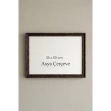 Asya Çerçeve 35 x 50 cm Londra Model Antik Desenli Camlı Oda Mutfak Salon Koridor Poster ve Resim Çerçevesi