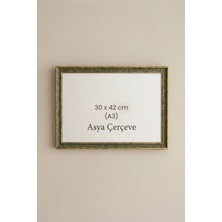 Asya Çerçeve 30 x 42 cm ( A3 Ebat ) Londra Model Antik Desenli Camlı Oda Mutfak Salon Koridor Poster ve Resim Çerçevesi