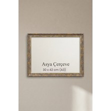 Asya Çerçeve 30 x 42 cm (A3 Ebat) Istanbul Serisi Işlemeli Camlı Oda Mutfak Salon Koridor Poster ve Resim Çerçevesi