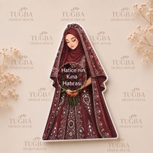 Tuğba Design House Kişiye Özel Gelin Figürlü Kutu Kına Hediyeliği Kına Gecesi Hatırası 30 Adet