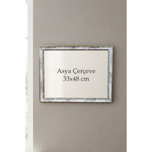 Asya Çerçeve 33 x 48 cm Londra Model Antik Desenli Camlı Oda Mutfak Salon Koridor Avukat Ruhsatnamesi Poster ve Resim Çerçevesi