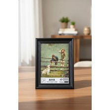 Asya Çerçeve Dekoratif Madrid 13X18 Ayaklı Camlı Siyah Plastik Fotoğraf Çerçevesi