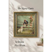 Asya Çerçeve Dekoratif Antik Desenli Kare 20X20 Camlı Plastik Fotoğraf Çerçevesi