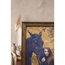 Asya Çerçeve Antik Zarif 18X24 cm Fotoğraf Çerçevesi Camlı Ayaklı Dekoratif Masaüstü & Duvar Tipi Plastik Çerçeve