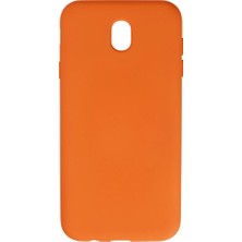 Bucuks Newface Samsung Galaxy J7 Pro / J730 Kılıf Nano Içi Kadife Silikon - Turuncu