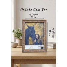 Asya Çerçeve Osmanlı Motif Serisi 10X15 cm Fotoğraf Çerçevesi Camlı Ayaklı Dekoratif Masaüstü & Duvar Tipi Plastik Çerçeve