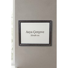 Asya Çerçeve 33 x 48 cm Londra Model Antik Desenli Camlı Oda Mutfak Salon Koridor Avukat Ruhsatnamesi Poster ve Resim Çerçevesi